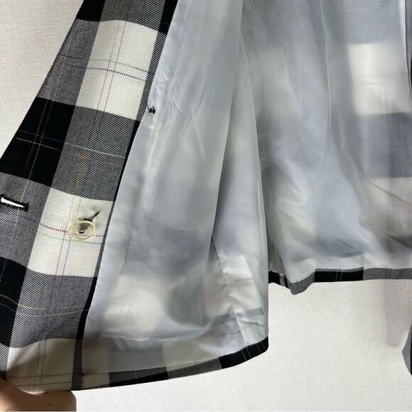 Amanda Smith Vintage Blazer Skirt Set 90s Clueless Plaid Double Breasted 16 - Picture 7 of 15